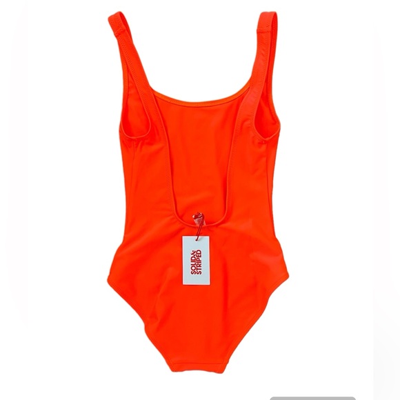 Solid & Striped One Piece Swimsuit XS - Picture 2 of 7
